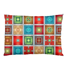 Tiles Pattern Background Colorful Pillow Case (two Sides) by Amaryn4rt