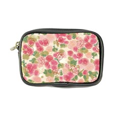 Aquarelle Pink Flower  Coin Purse by Brittlevirginclothing