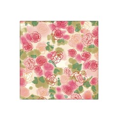 Aquarelle Pink Flower  Satin Bandana Scarf by Brittlevirginclothing