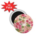 Aquarelle pink flower  1.75  Magnets (10 pack)  Front