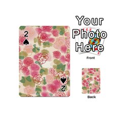 Aquarelle Pink Flower  Playing Cards 54 (mini)  by Brittlevirginclothing