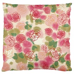 Aquarelle Pink Flower  Standard Flano Cushion Case (two Sides) by Brittlevirginclothing