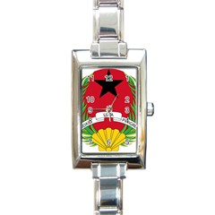 Emblem Of Guinea Bissau Rectangle Italian Charm Watch by abbeyz71