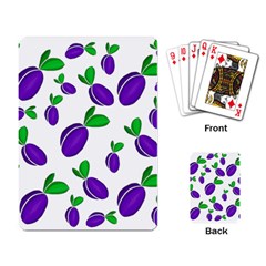 Decorative Plums Pattern Playing Card by Valentinaart