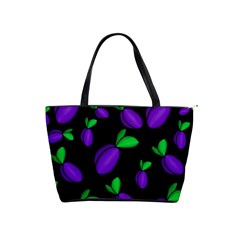 Plums Pattern Shoulder Handbags by Valentinaart