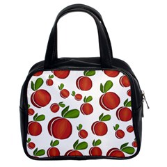 Peaches Pattern Classic Handbags (2 Sides) by Valentinaart