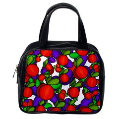 Peaches And Plums Classic Handbags (one Side) by Valentinaart