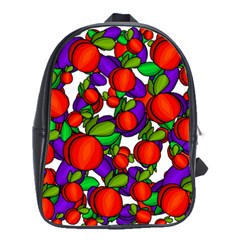Peaches And Plums School Bags(large)  by Valentinaart