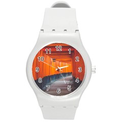 Architecture Art Bright Color Round Plastic Sport Watch (m) by Amaryn4rt