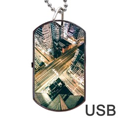 Architecture Buildings City Dog Tag Usb Flash (two Sides)  by Amaryn4rt