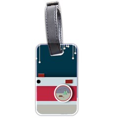 Camera Vector Illustration Luggage Tags (two Sides) by Amaryn4rt