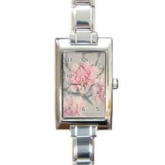 Cloves Flowers Pink Carnation Pink Rectangle Italian Charm Watch by Amaryn4rt