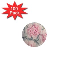 Cloves Flowers Pink Carnation Pink 1  Mini Magnets (100 pack) 