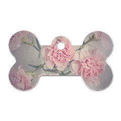 Cloves Flowers Pink Carnation Pink Dog Tag Bone (Two Sides)