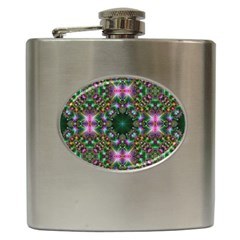 Digital Kaleidoscope Hip Flask (6 Oz) by Amaryn4rt