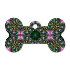 Digital Kaleidoscope Dog Tag Bone (one Side) by Amaryn4rt