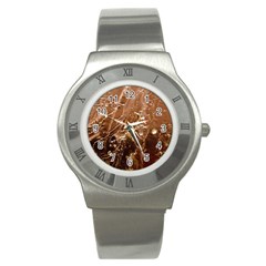 Ice Iced Structure Frozen Frost Stainless Steel Watch