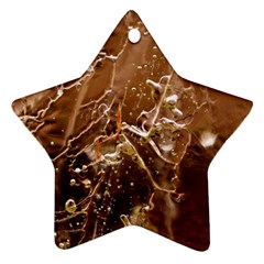 Ice Iced Structure Frozen Frost Star Ornament (Two Sides) 