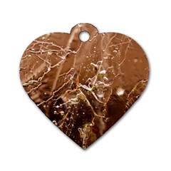 Ice Iced Structure Frozen Frost Dog Tag Heart (Two Sides)