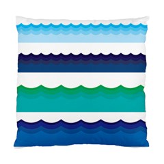 Water Border Water Waves Ocean Sea Standard Cushion Case (two Sides) by Amaryn4rt