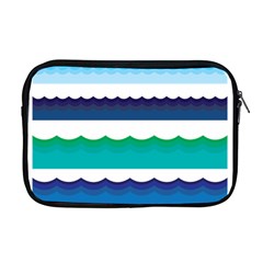 Water Border Water Waves Ocean Sea Apple Macbook Pro 17  Zipper Case by Amaryn4rt