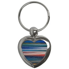 Background Horizontal Lines Key Chains (heart)  by Amaryn4rt