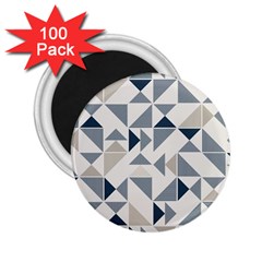 Geometric Triangle Modern Mosaic 2 25  Magnets (100 Pack)  by Amaryn4rt