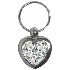 Geometric Triangle Modern Mosaic Key Chains (heart) 