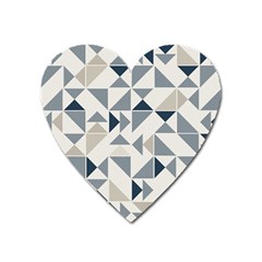 Geometric Triangle Modern Mosaic Heart Magnet by Amaryn4rt