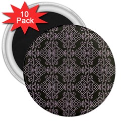 Line Geometry Pattern Geometric 3  Magnets (10 pack) 