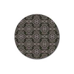 Line Geometry Pattern Geometric Magnet 3  (Round)