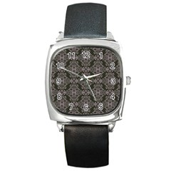 Line Geometry Pattern Geometric Square Metal Watch