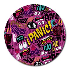 Panic Pattern Round Mousepads