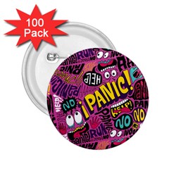 Panic Pattern 2.25  Buttons (100 pack) 