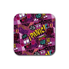 Panic Pattern Rubber Coaster (Square) 