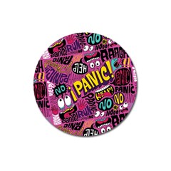 Panic Pattern Magnet 3  (Round)