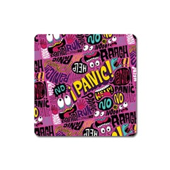Panic Pattern Square Magnet