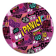 Panic Pattern Magnet 5  (Round)