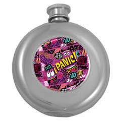 Panic Pattern Round Hip Flask (5 oz)