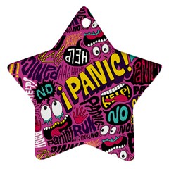 Panic Pattern Star Ornament (Two Sides) 