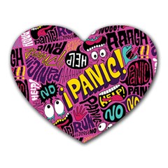 Panic Pattern Heart Mousepads