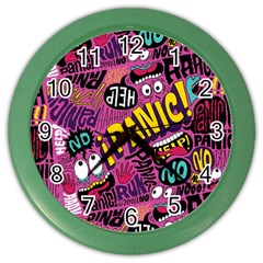 Panic Pattern Color Wall Clocks