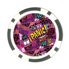 Panic Pattern Poker Chip Card Guards