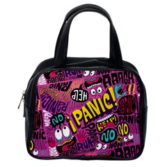 Panic Pattern Classic Handbags (One Side)