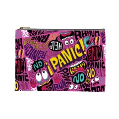 Panic Pattern Cosmetic Bag (Large) 