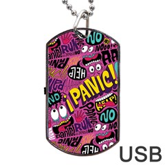 Panic Pattern Dog Tag USB Flash (Two Sides) 