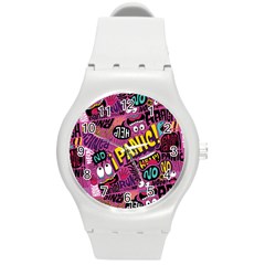 Panic Pattern Round Plastic Sport Watch (M)