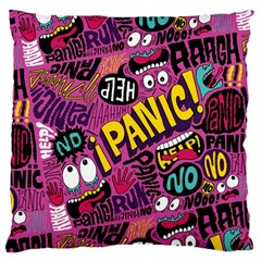 Panic Pattern Large Cushion Case (One Side)