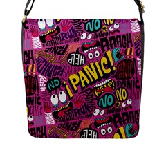 Panic Pattern Flap Messenger Bag (L) 