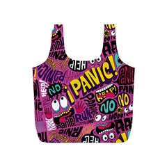 Panic Pattern Full Print Recycle Bags (S) 